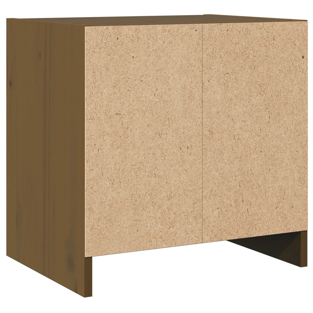 Bedside Cabinet 40X30.5X40 Cm Solid Pinewood