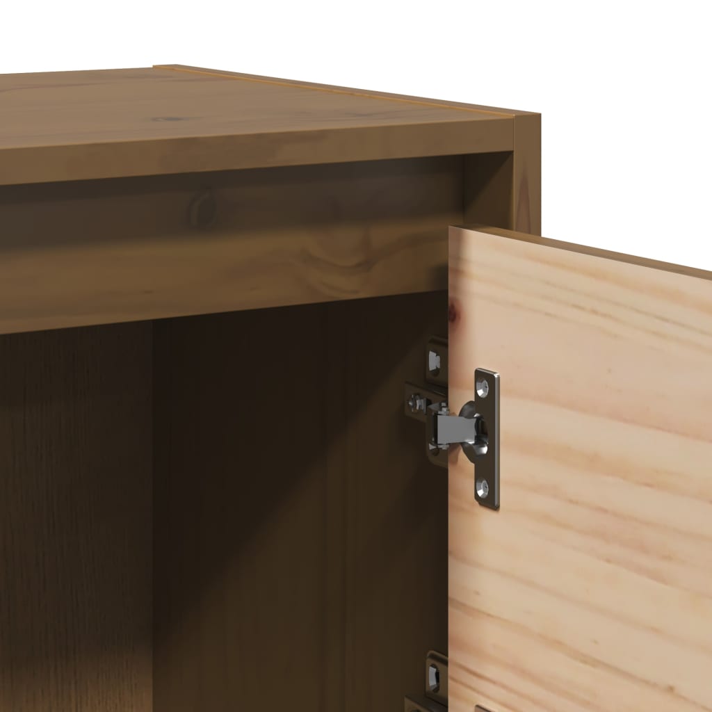 Bedside Cabinet 40X30.5X40 Cm Solid Pinewood
