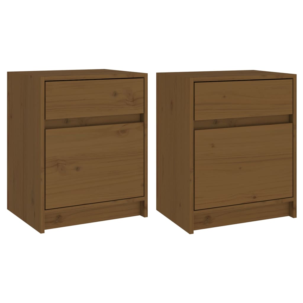 Bedside Cabinets 2 Pcs 40X31X50 Cm Solid Pinewood