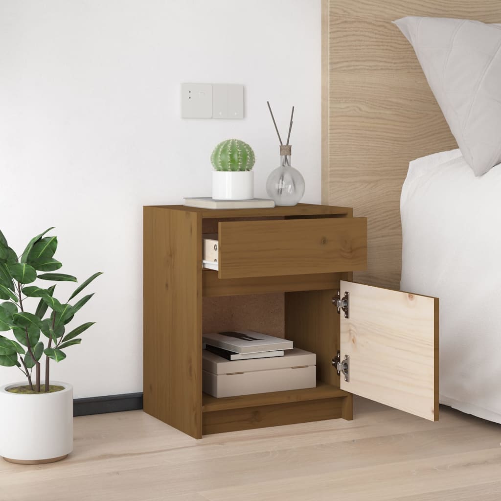 Bedside Cabinets 2 Pcs 40X31X50 Cm Solid Pinewood