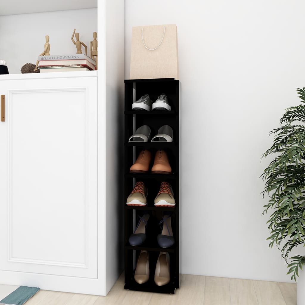 Shoe Cabinet 27.5X27X102 Cm Engineered Wood