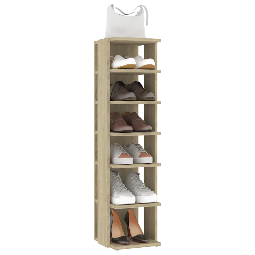 Shoe Cabinet 27.5X27X102 Cm Engineered Wood
