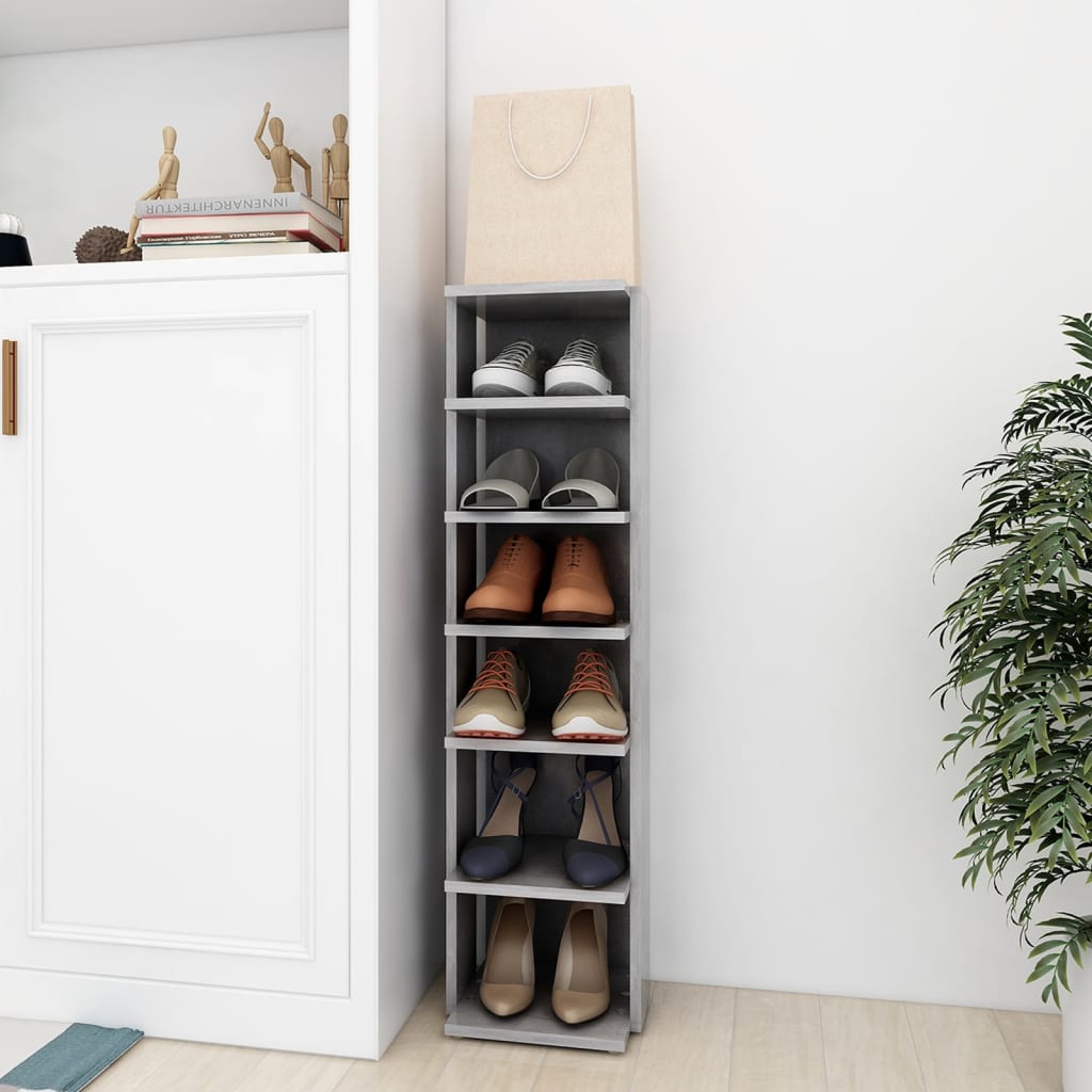 Shoe Cabinet 27.5X27X102 Cm Engineered Wood