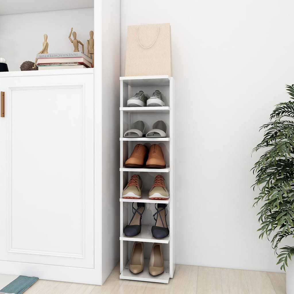 Shoe Cabinet 27.5X27X102 Cm Engineered Wood