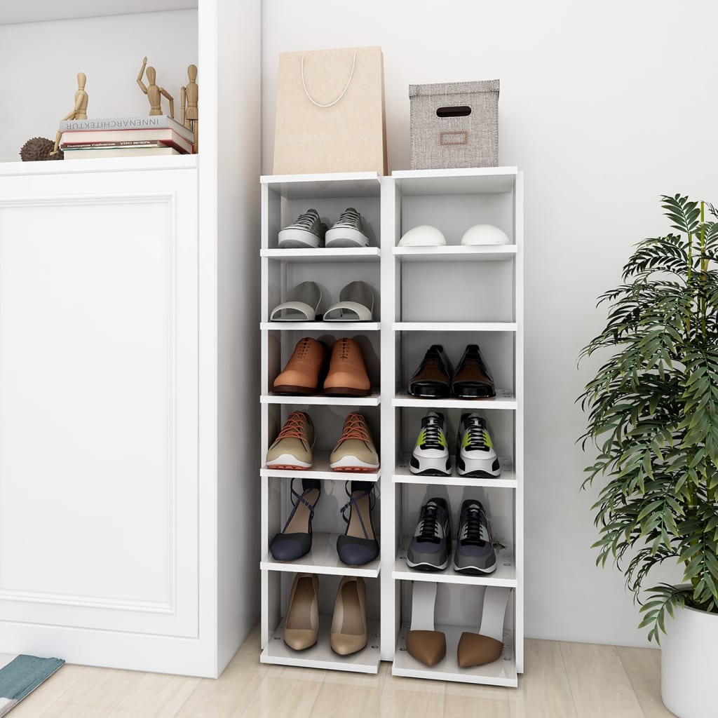 Shoe Cabinet 27.5X27X102 Cm Engineered Wood