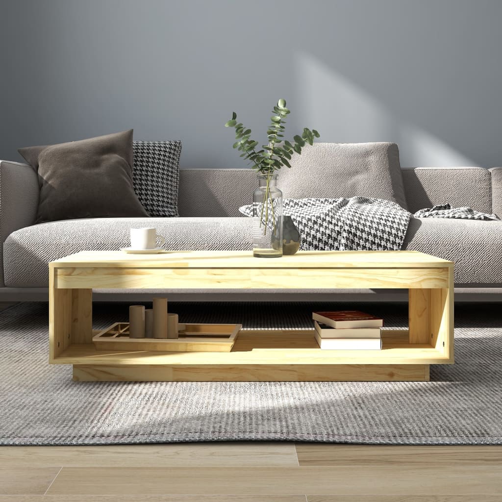 Coffee Table 110X50X33.5 Cm Solid Pinewood