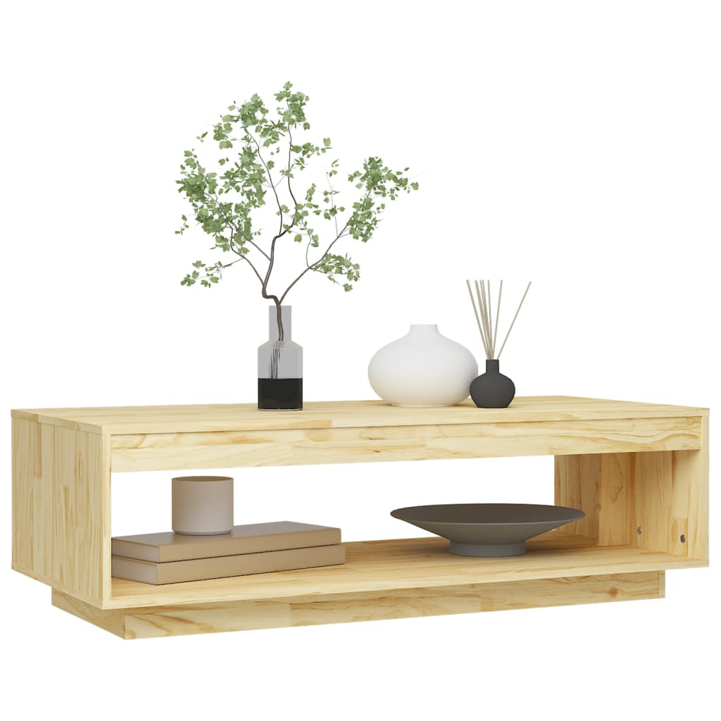 Coffee Table 110X50X33.5 Cm Solid Pinewood