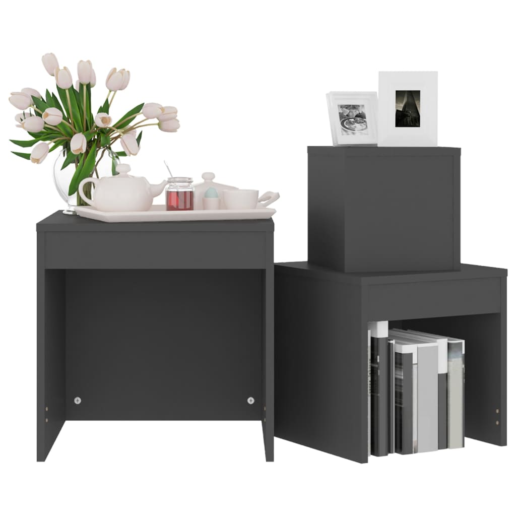 Nesting Tables 3 Pcs Engineered Wood