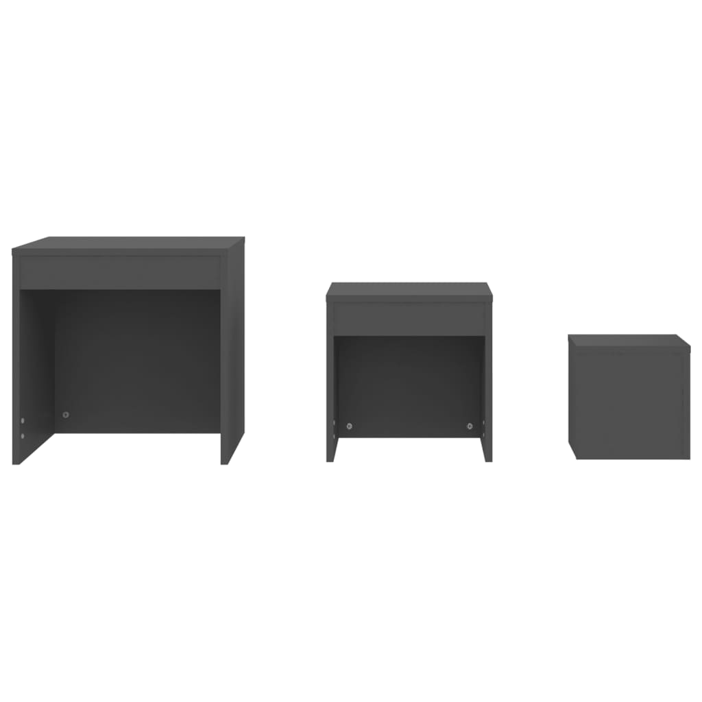 Nesting Tables 3 Pcs Engineered Wood