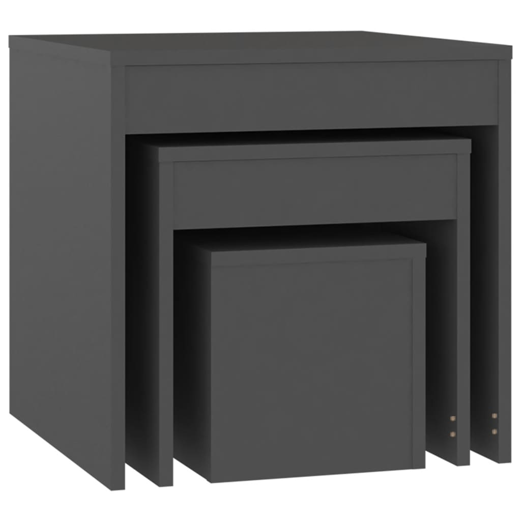 Nesting Tables 3 Pcs Engineered Wood