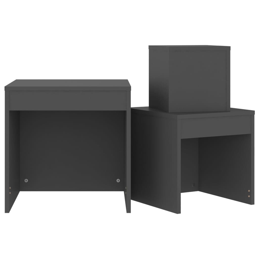 Nesting Tables 3 Pcs Engineered Wood