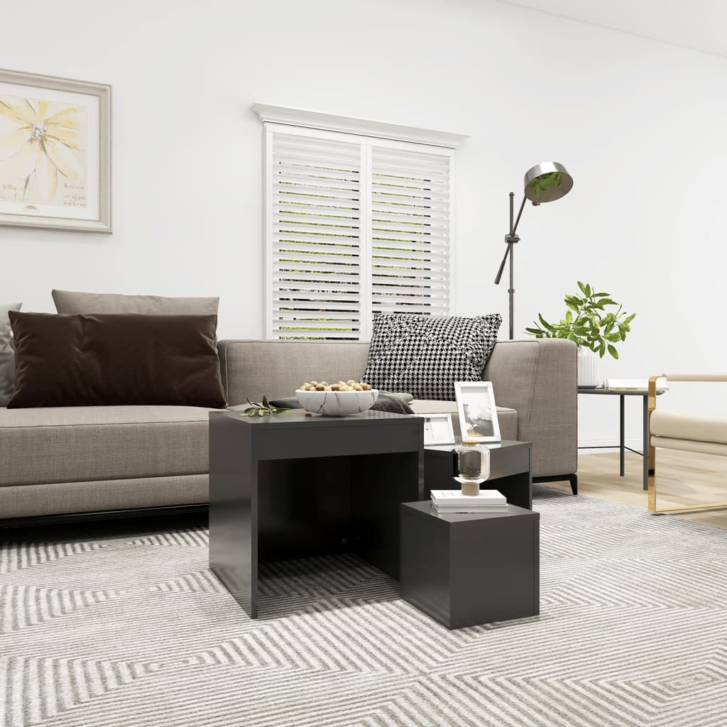 Nesting Tables 3 Pcs Engineered Wood