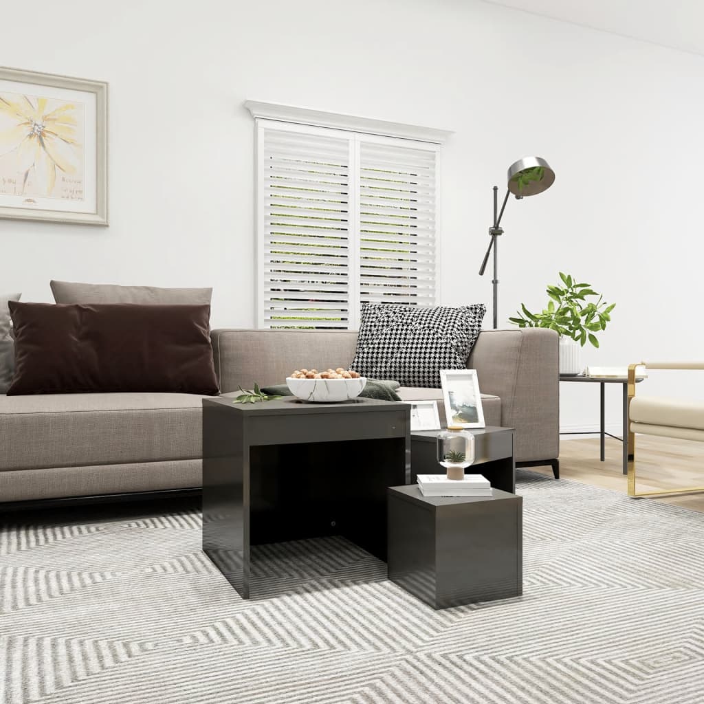 Nesting Tables 3 Pcs Engineered Wood