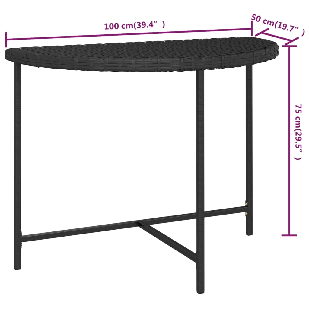 Garden Table Poly Rattan