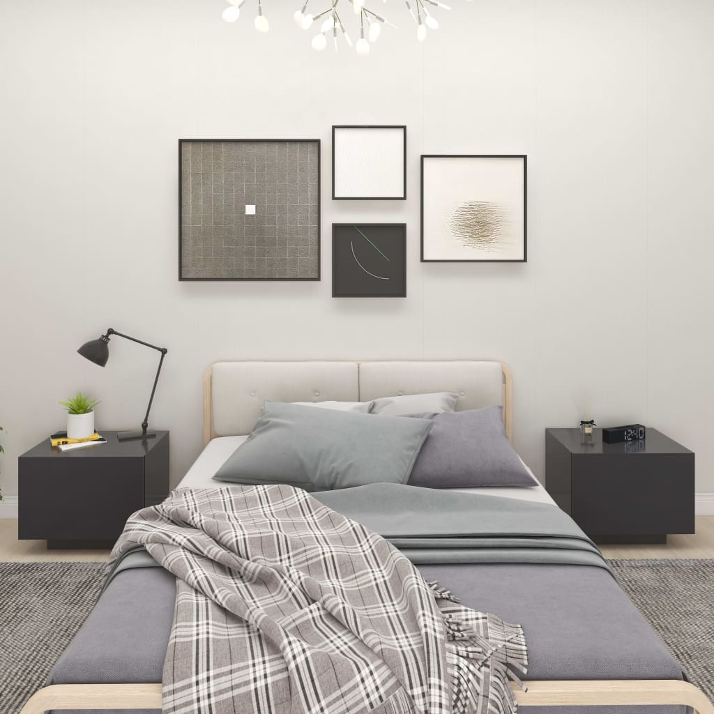 Bedside Cabinet 100X35X40 Cm Engineered Wood