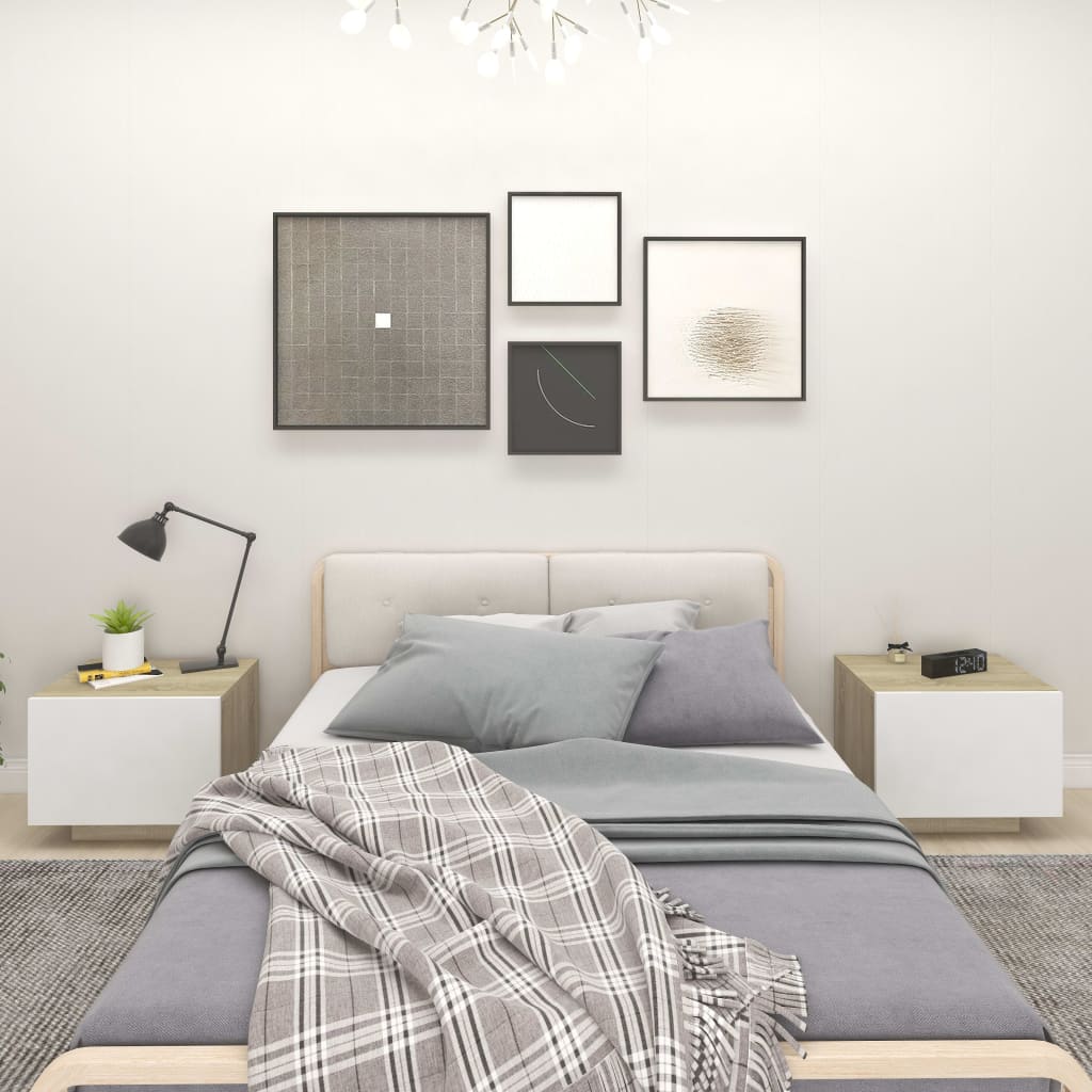 Bedside Cabinet 100X35X40 Cm Engineered Wood