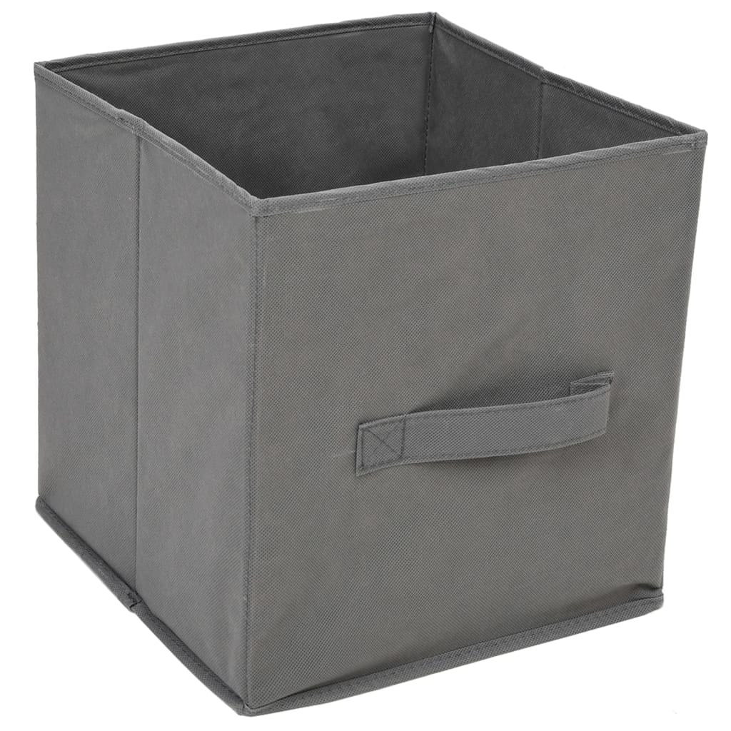 Storage Cabinet With 3 Fabric Drawers Grey 34X34X101 Cm Steel