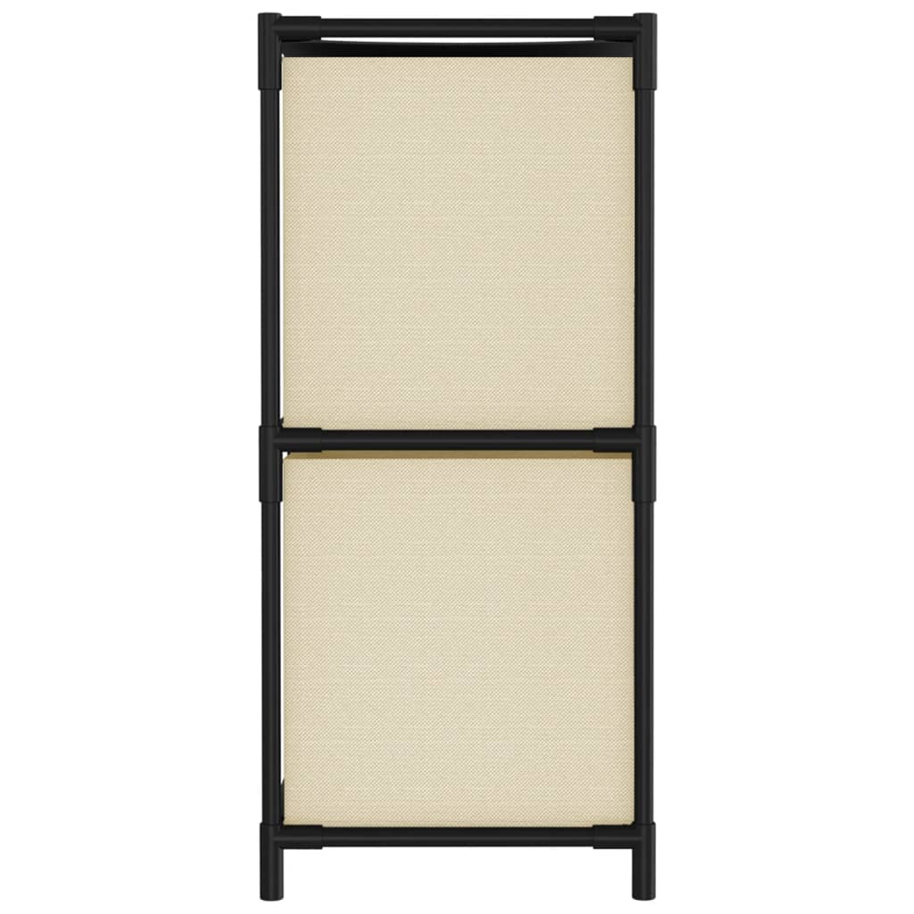 Storage Cabinet With 4 Fabric Baskets 63X30X71 Cm Steel