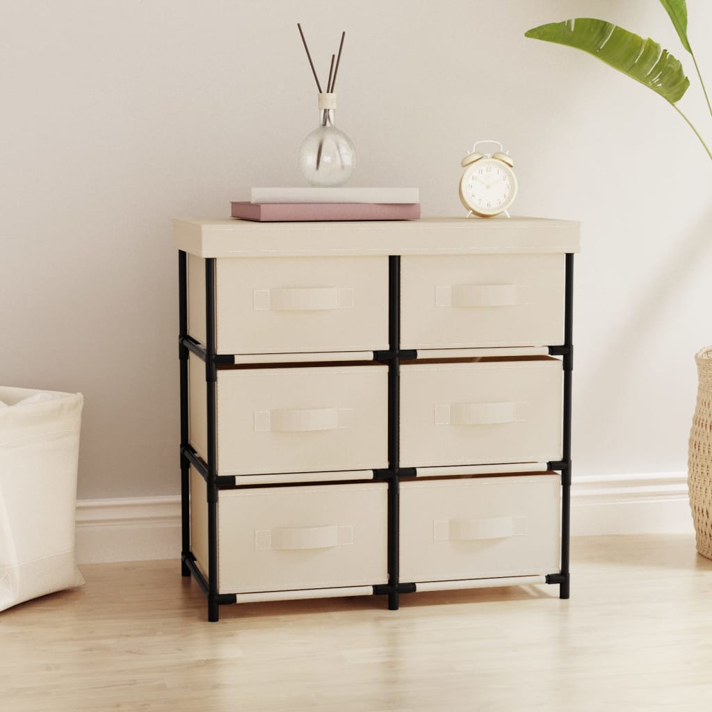 Storage Cabinet With 6 Drawers 55X29X55 Cm Steel