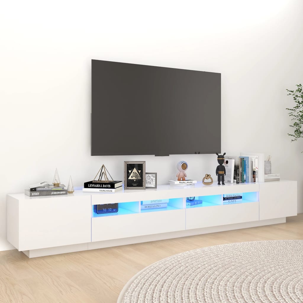 Tv Cabinet With Led Lights 260X35X40 Cm