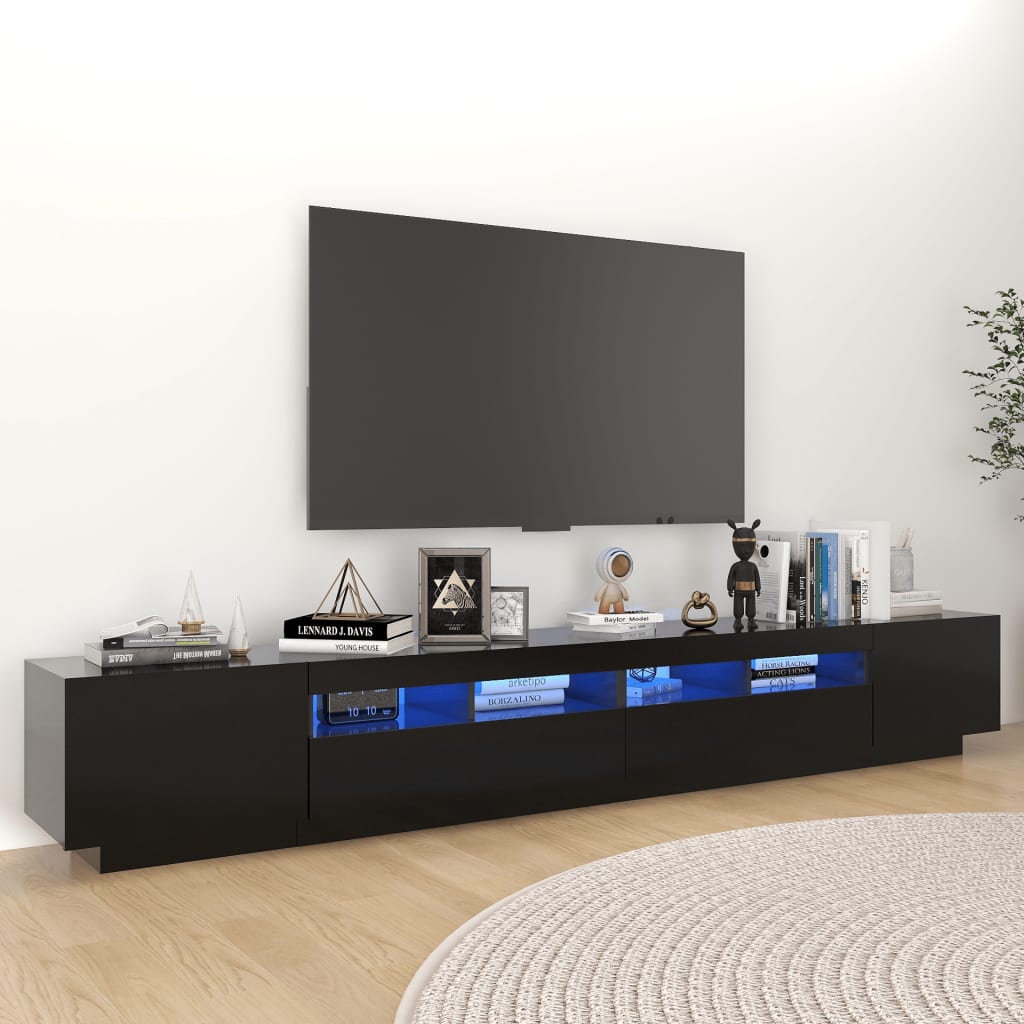Tv Cabinet With Led Lights 260X35X40 Cm