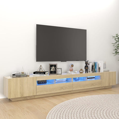 Tv Cabinet With Led Lights 260X35X40 Cm