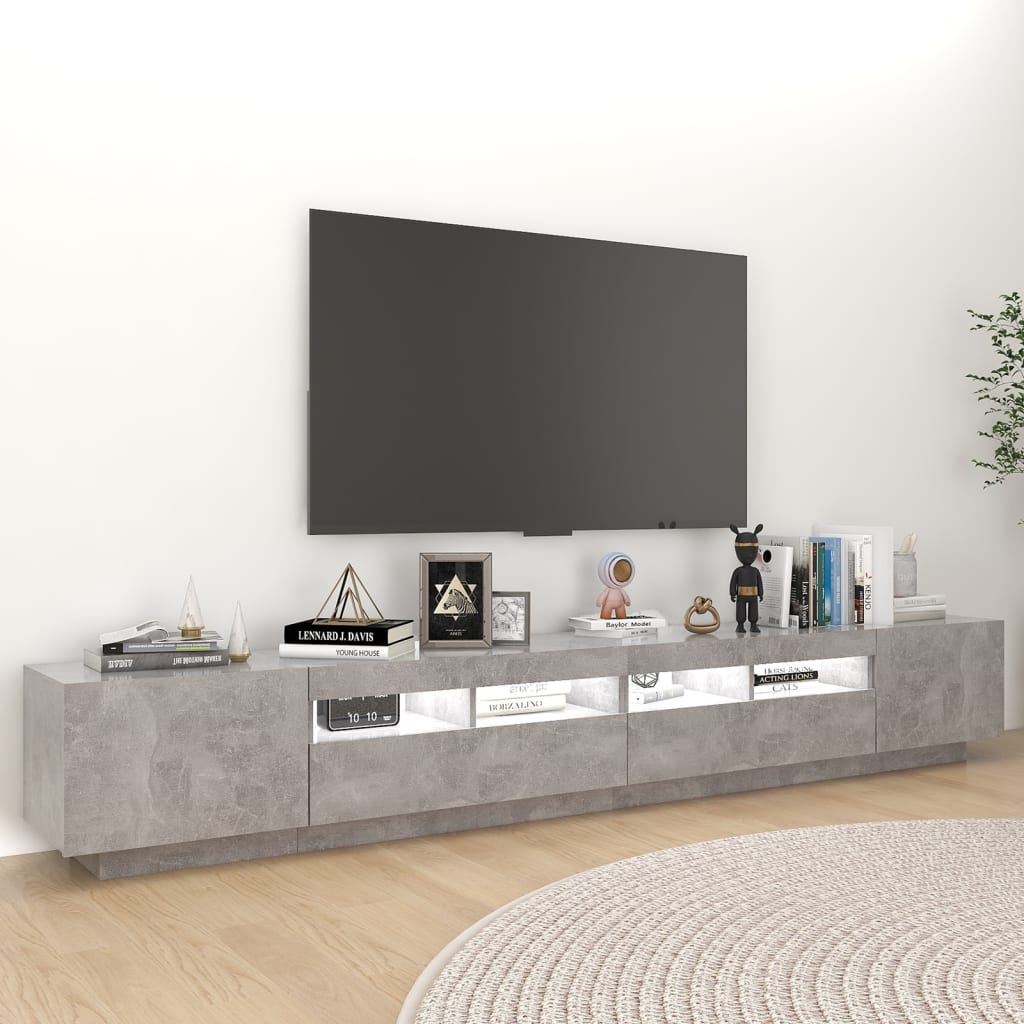 Tv Cabinet With Led Lights 260X35X40 Cm