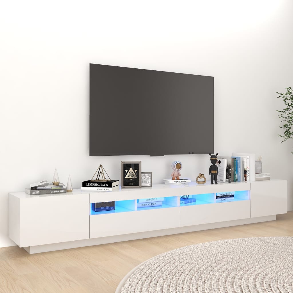 Tv Cabinet With Led Lights 260X35X40 Cm