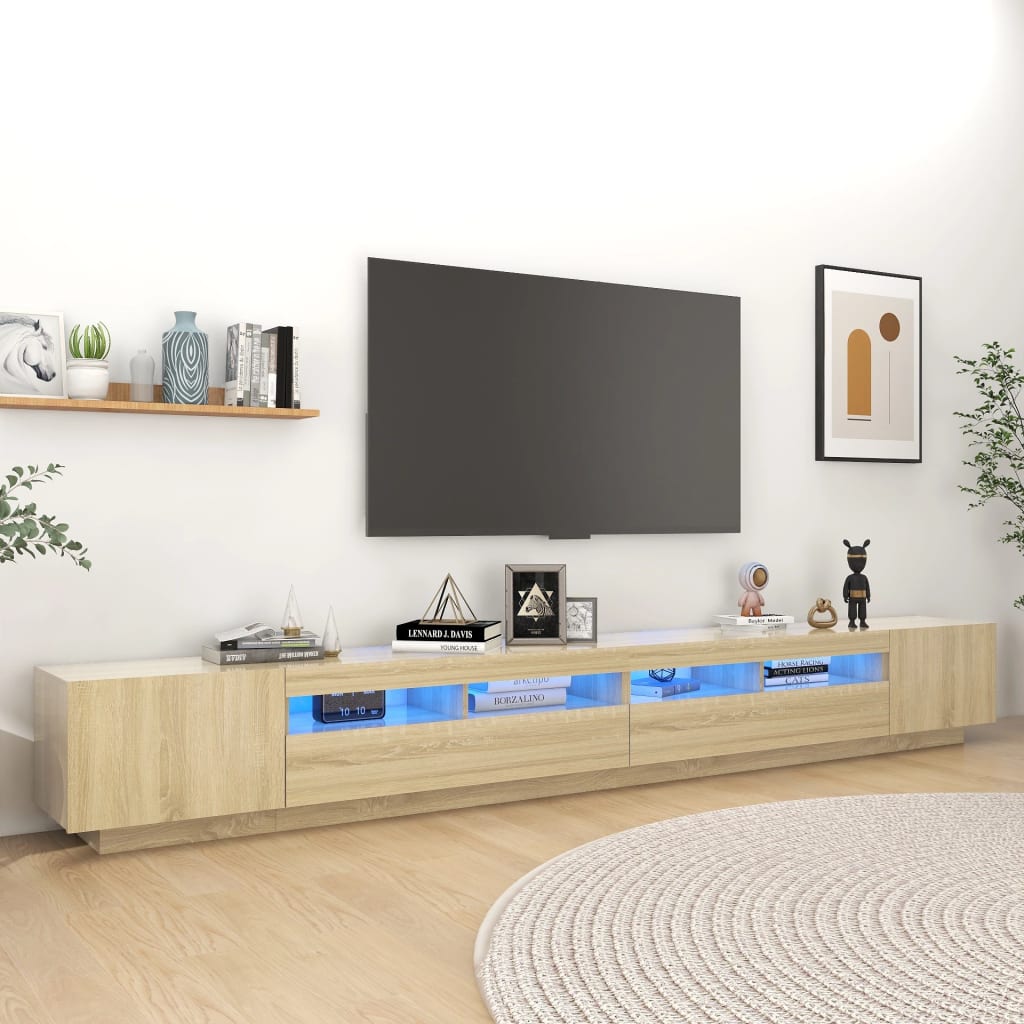 Tv Cabinet With Led Lights 300X35X40 Cm