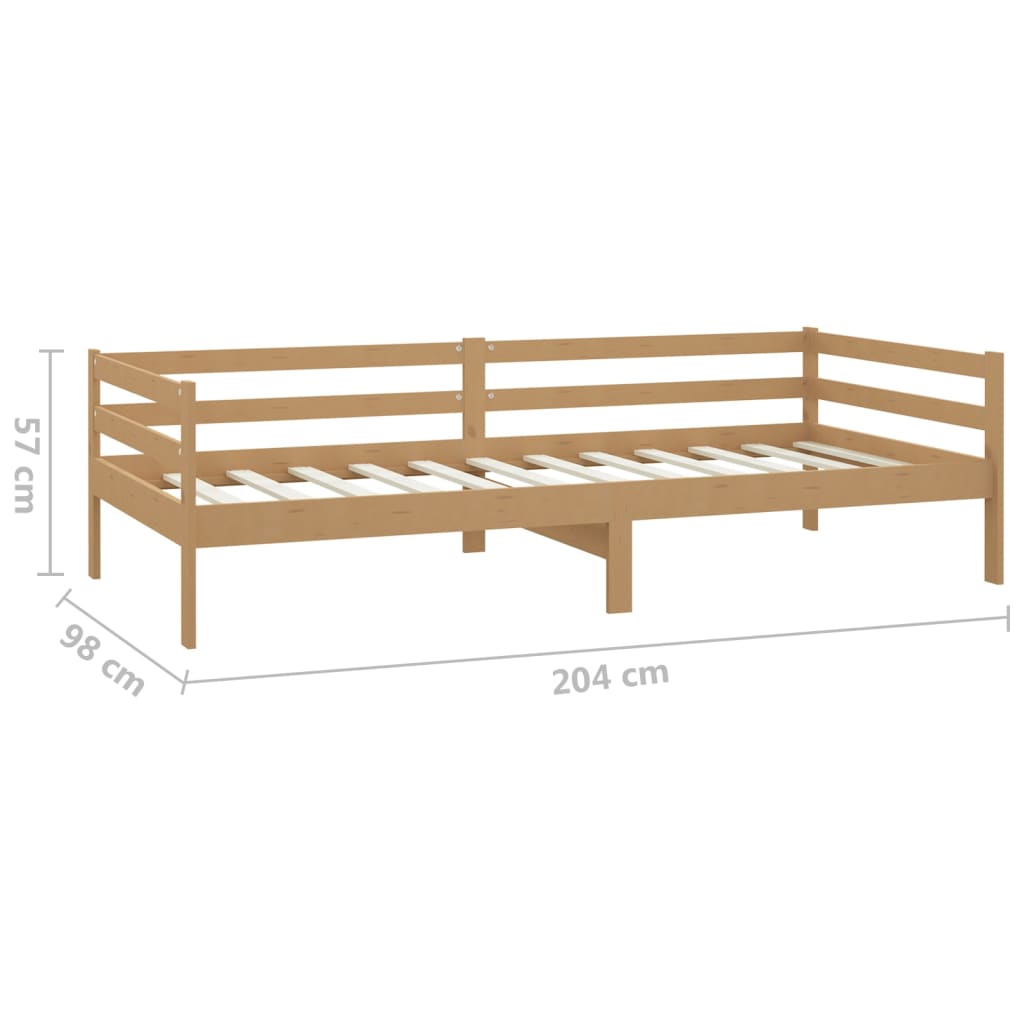 Day Bed Without Mattress Solid Wood Pine 90X200Cm