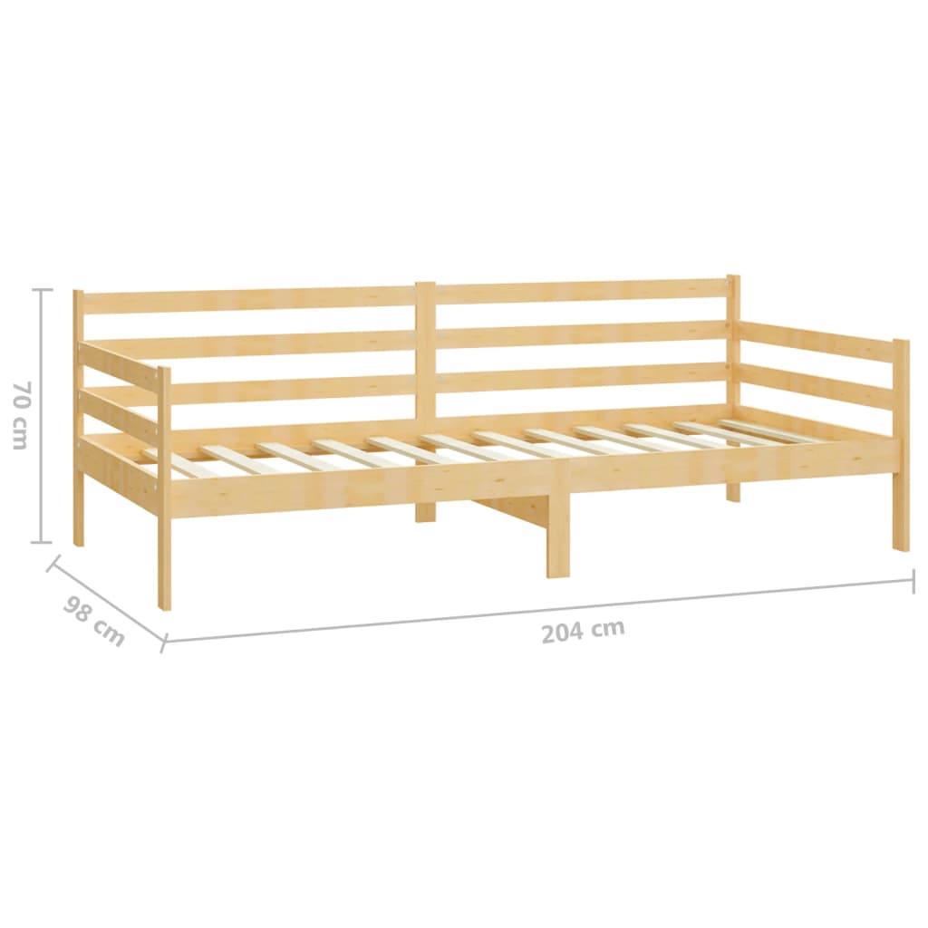 Day Bed Without Mattress Solid Wood Pine 90X200Cm
