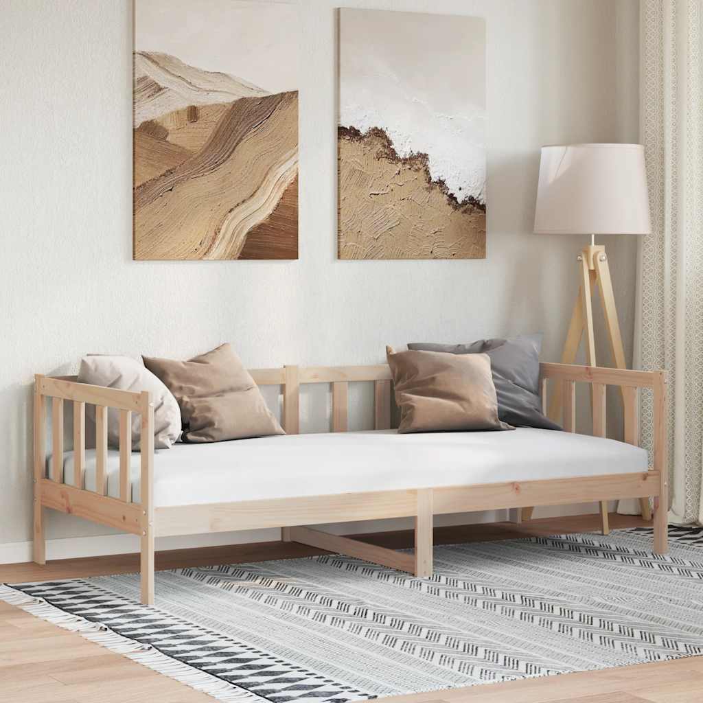 Day Bed Without Mattress Solid Wood Pine 90X200Cm