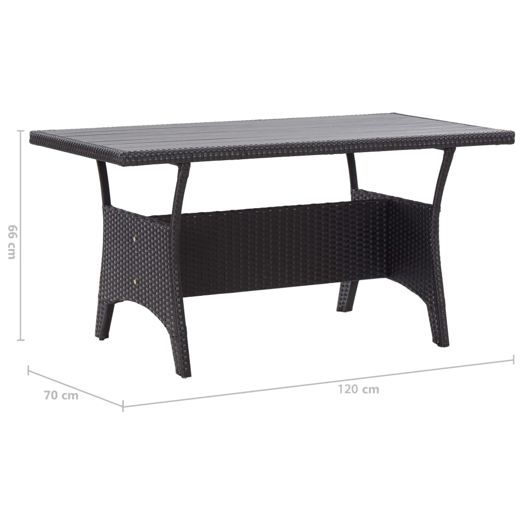 Garden Table Poly Rattan