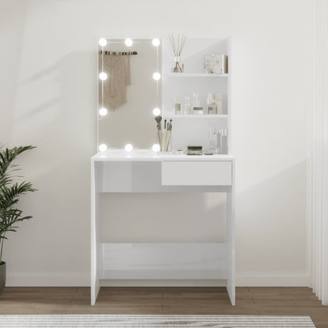 Dressing Table With Led 74.5X40X141 Cm