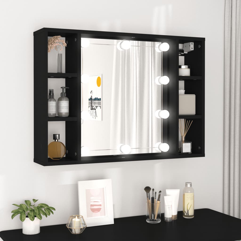 Mirror Cabinet With Led 76X15X55 Cm