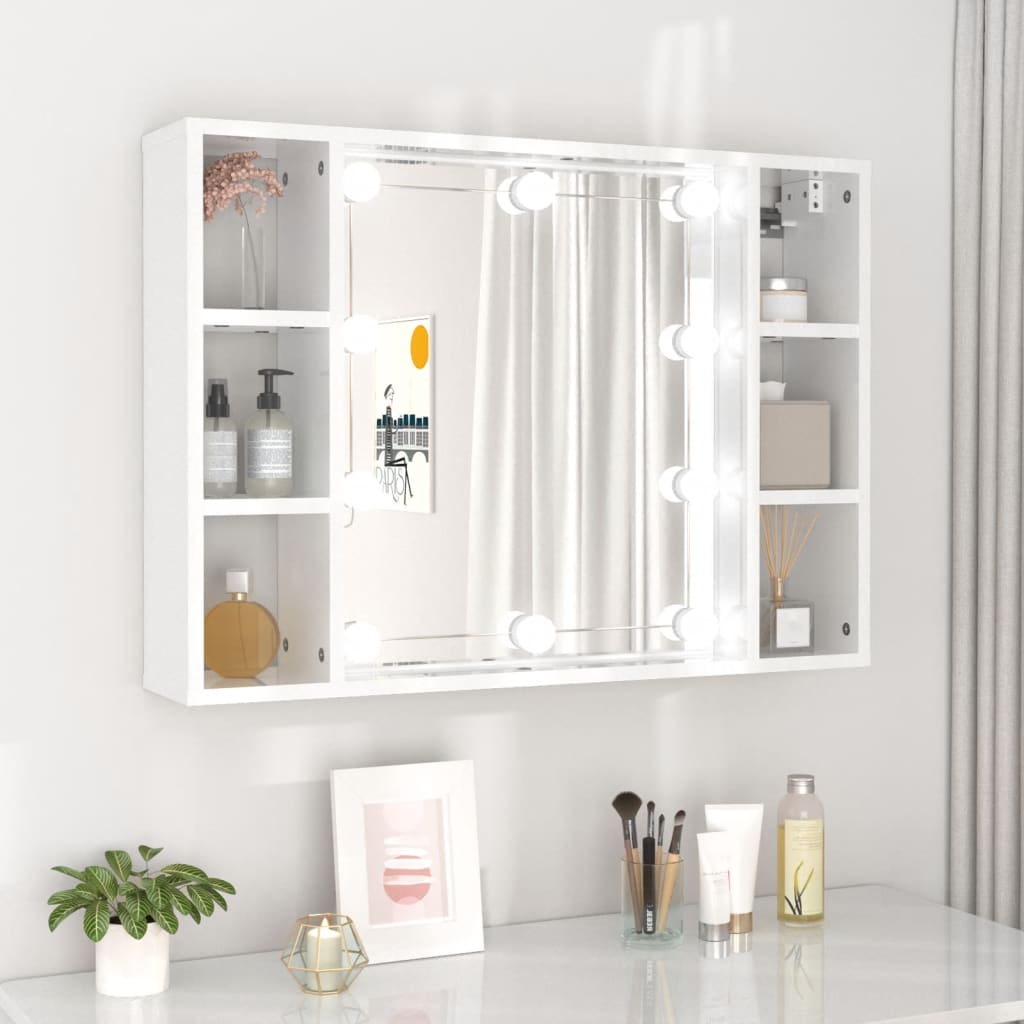Mirror Cabinet With Led 76X15X55 Cm