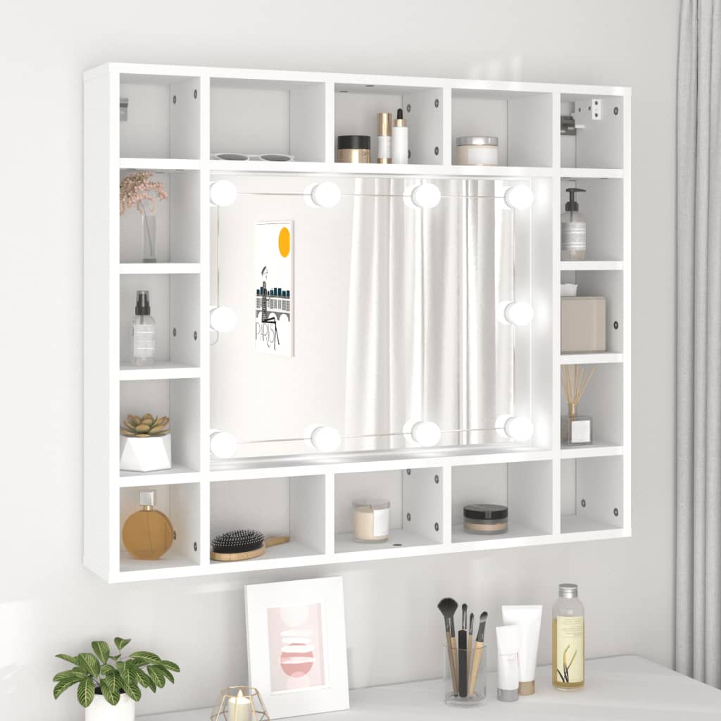 Mirror Cabinet With Led 91X15X76.5 Cm