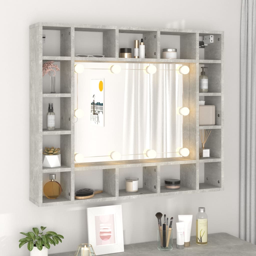 Mirror Cabinet With Led 91X15X76.5 Cm