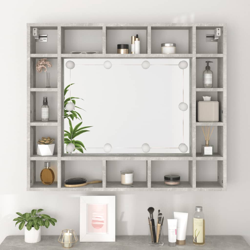 Mirror Cabinet With Led 91X15X76.5 Cm