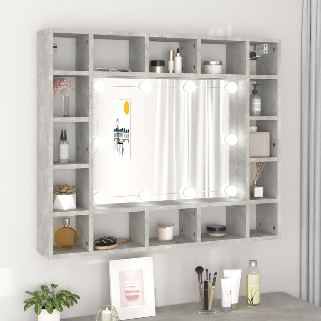 Mirror Cabinet With Led 91X15X76.5 Cm