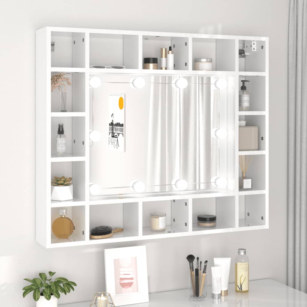 Mirror Cabinet With Led 91X15X76.5 Cm