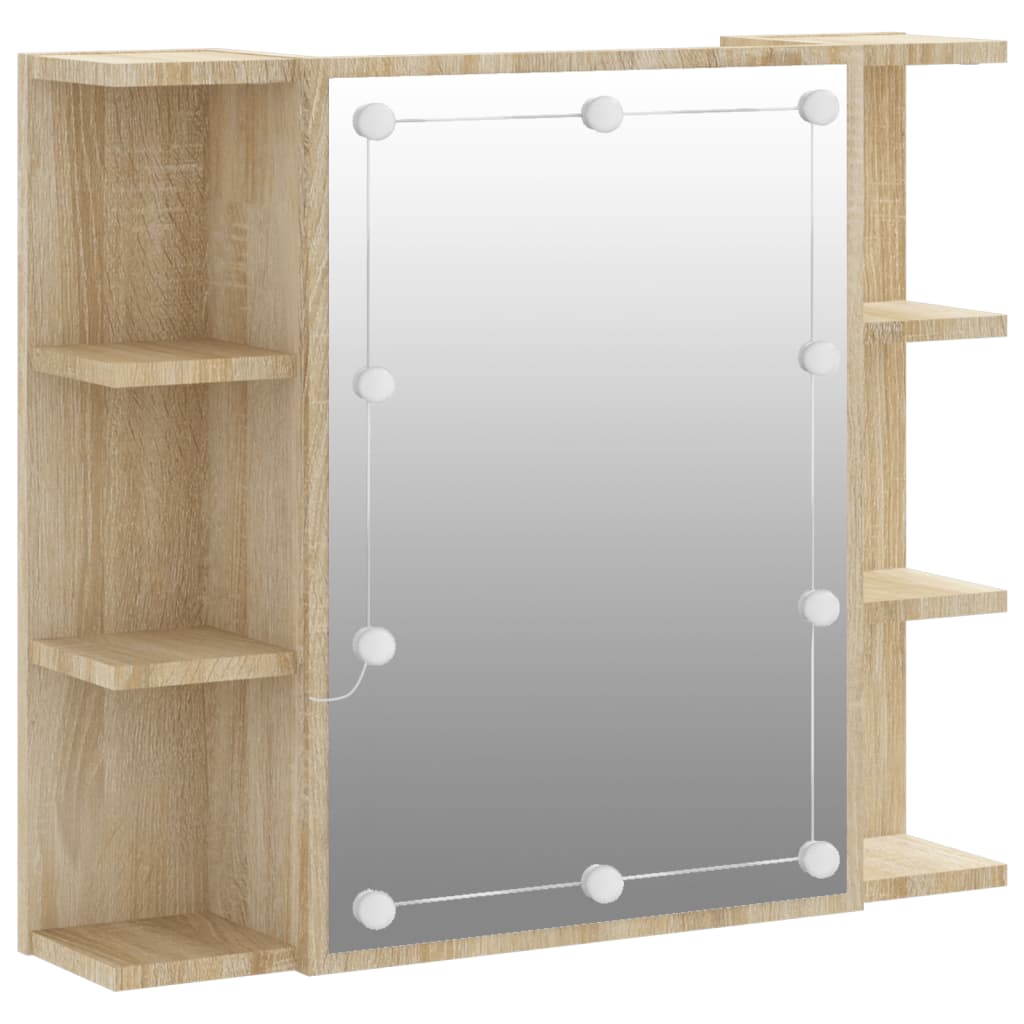 Mirror Cabinet With Led 70X16.5X60 Cm