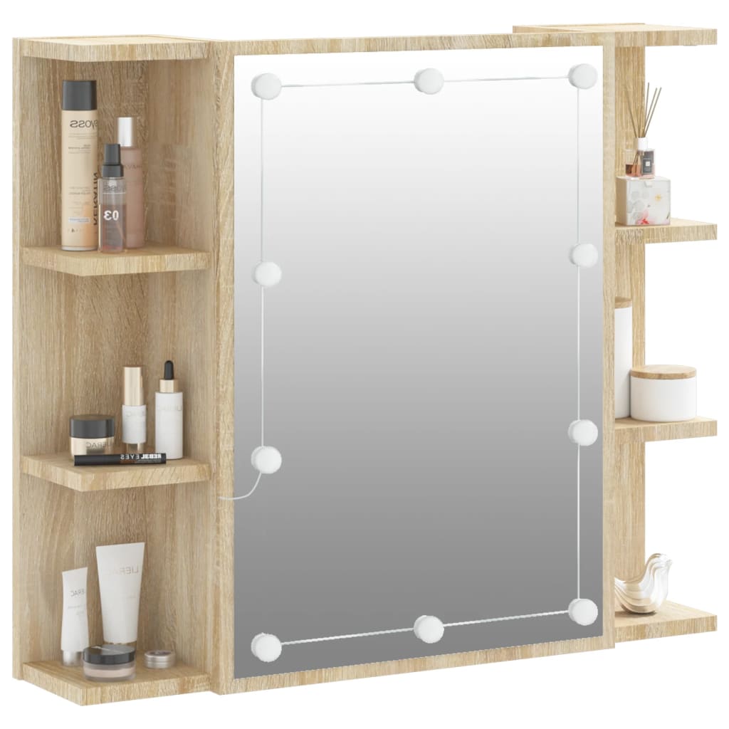 Mirror Cabinet With Led 70X16.5X60 Cm