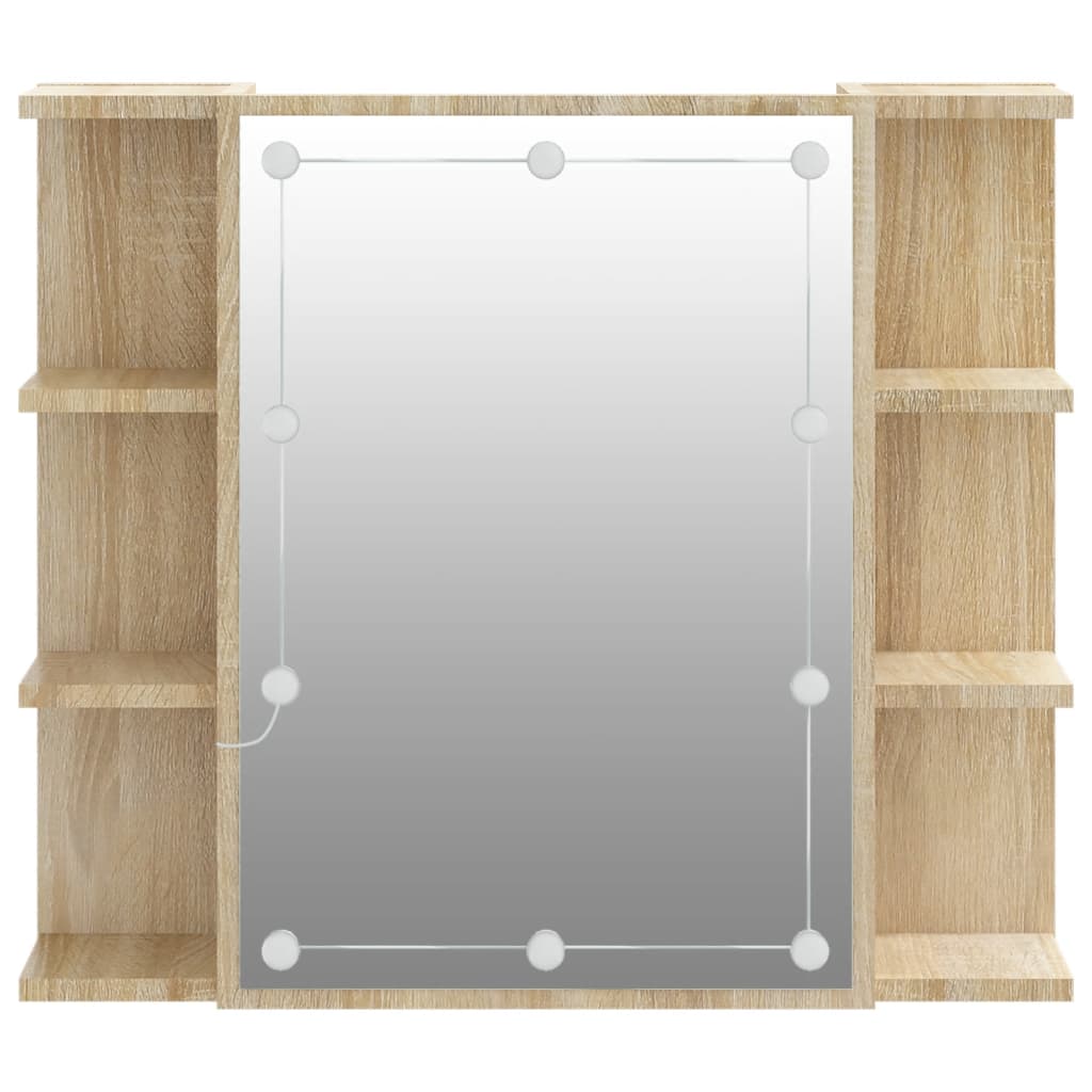 Mirror Cabinet With Led 70X16.5X60 Cm