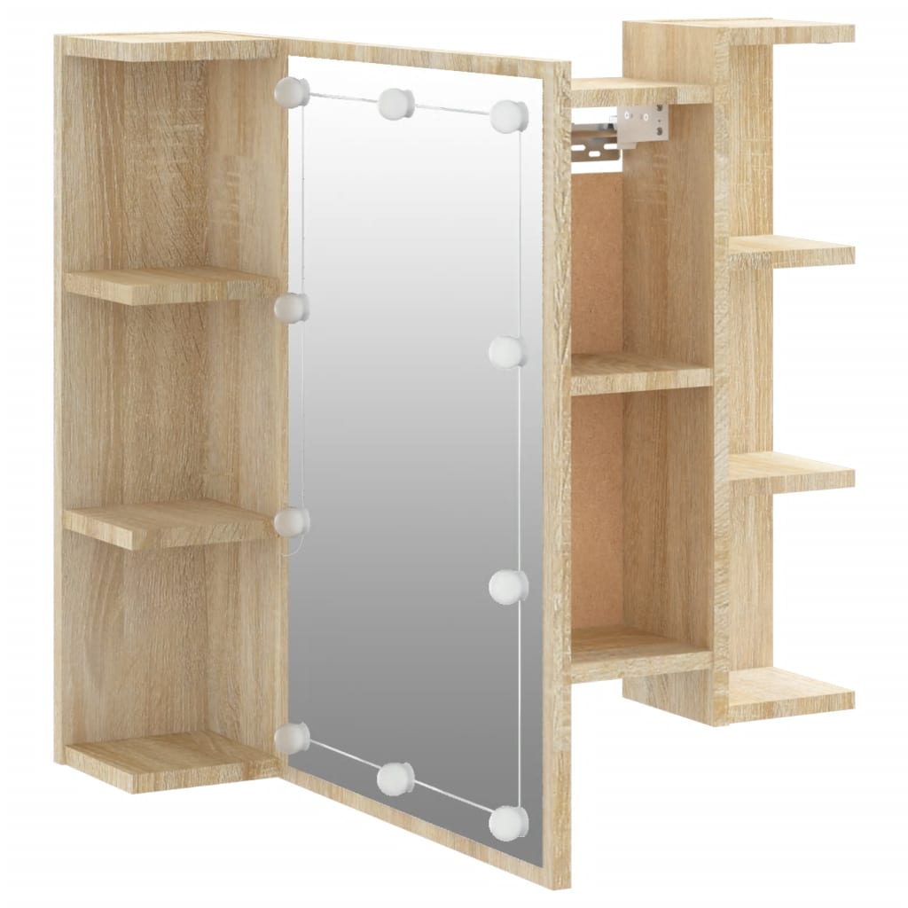 Mirror Cabinet With Led 70X16.5X60 Cm