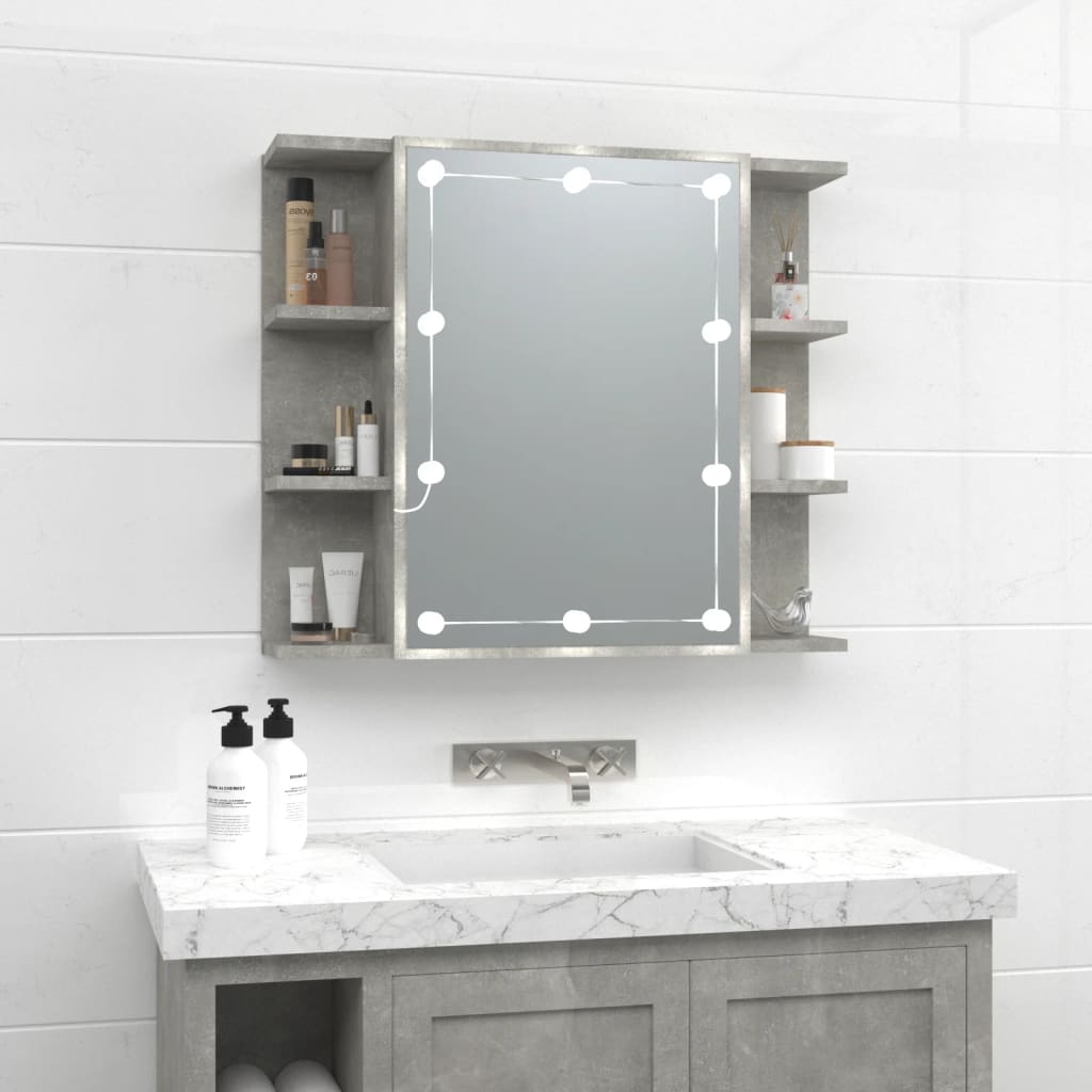 Mirror Cabinet With Led 70X16.5X60 Cm