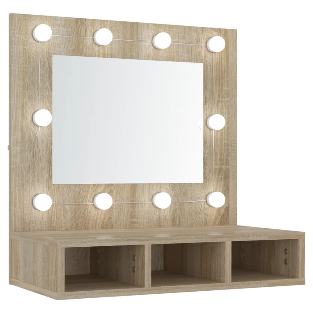 Mirror Cabinet With Led 60X31.5X62 Cm
