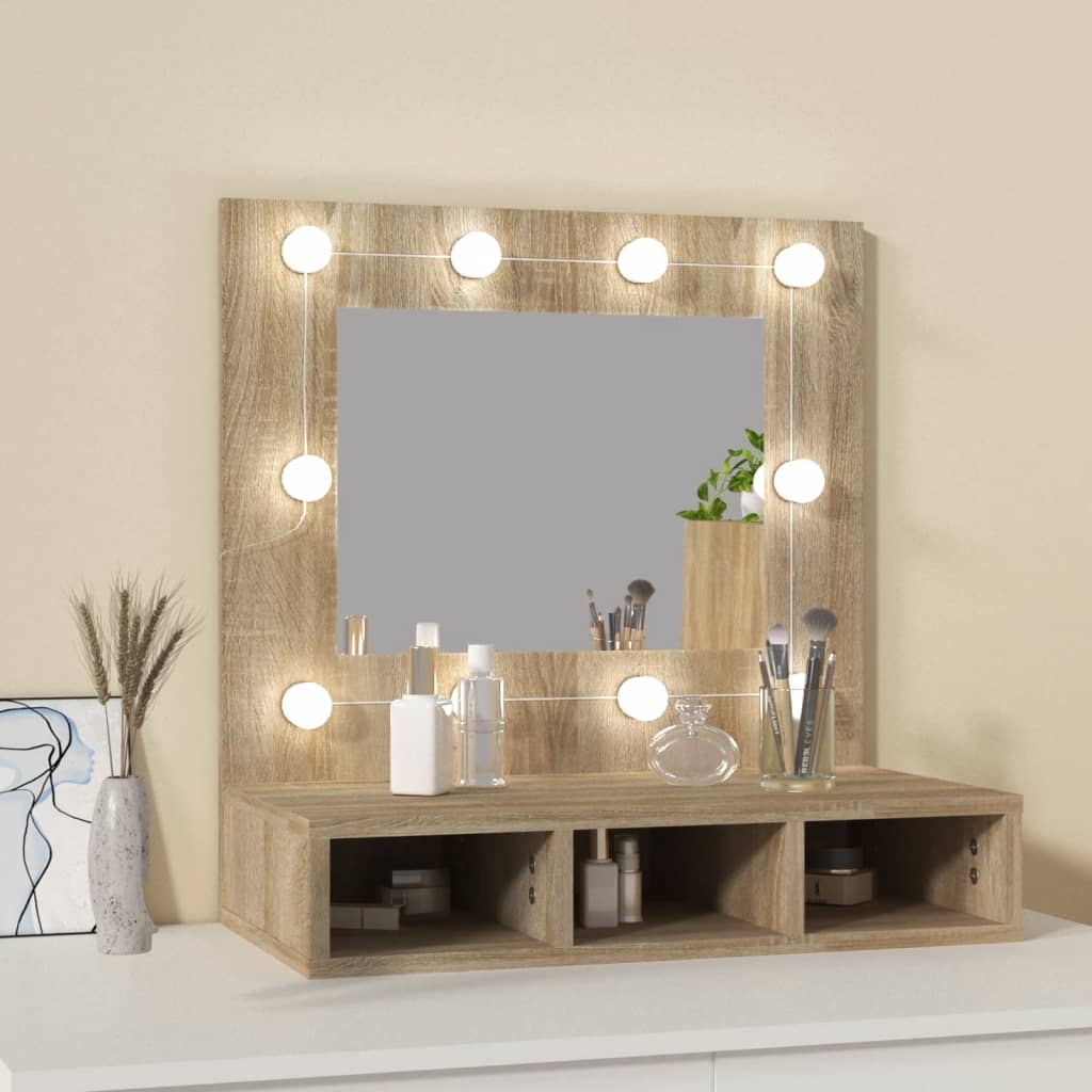 Mirror Cabinet With Led 60X31.5X62 Cm
