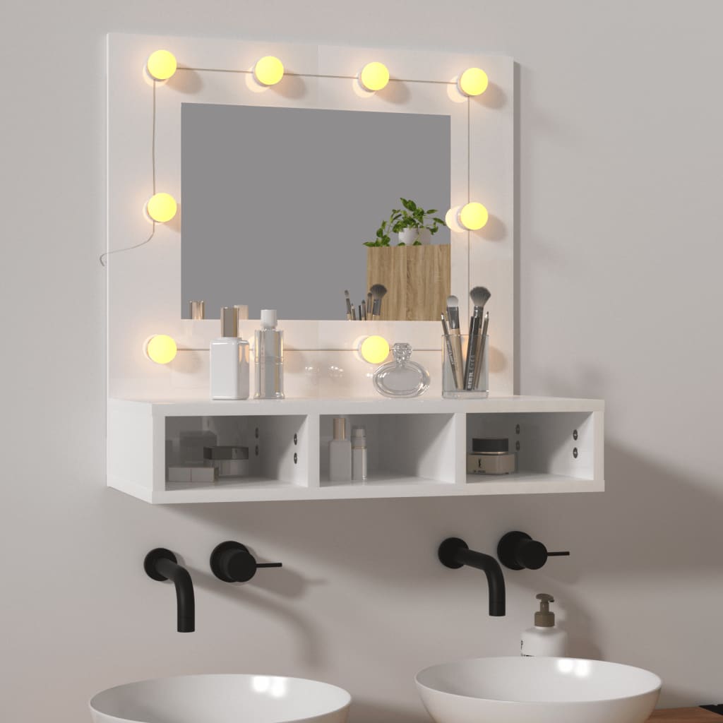 Mirror Cabinet With Led 60X31.5X62 Cm