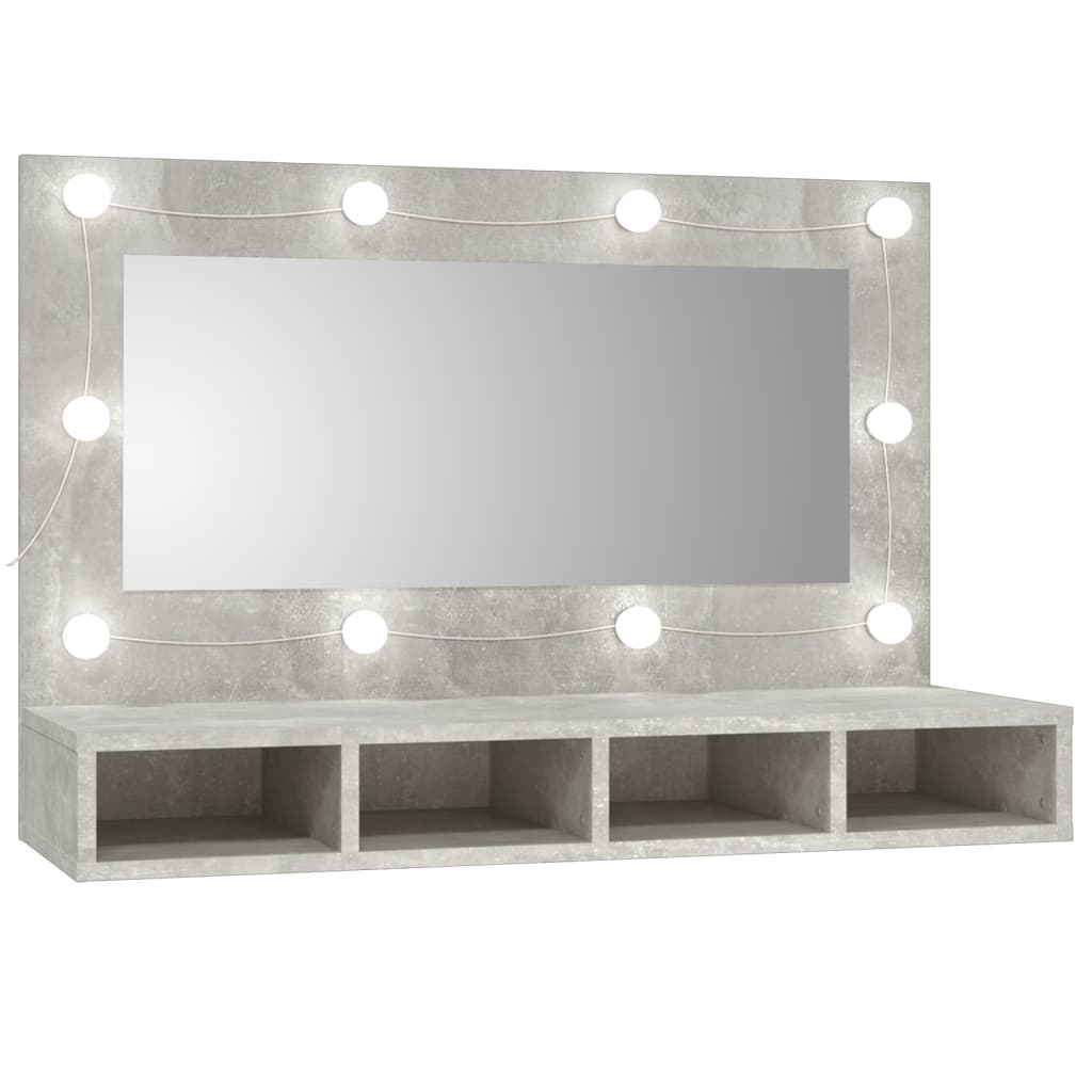 Mirror Cabinet With Led 90X31.5X62 Cm